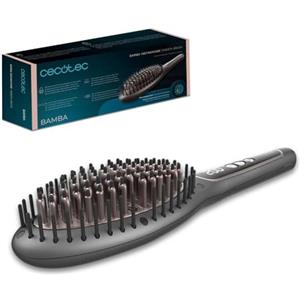 Cecotec Spazzola Lisciante in Ceramica InstantCare Smooth Brush. Temperatura Regolabile 140ºC -220 ºC, Tutti i Tipi di Capelli, Display Digitale, Sistema di Spegnimento Automatico, Estratto di Avocado