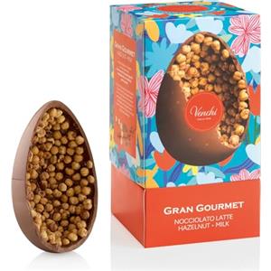 Venchi - Uovo di Cioccolato Gran Gourmet Nocciolato al Latte, 540 Gr, Gusto Cioccolato al Latte con "Nocciola Piemonte IGP" Intere, Senza Glutine, con Sorpresa Pantone, Collezione Pasqua Venchi