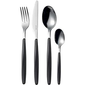 Guzzini Set 24 Posate My Fusion, Nero, 16.8 x 7.5 x h25.5 cm