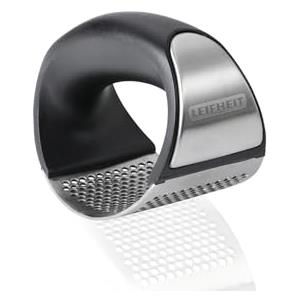 Leifheit Knobi King®, spremiaglio, taglia aglio in acciaio inossidabile, lavabile in lavastoviglie, spremiaglio, design innovativo, aiuto in cucina, facile da usare e da pulire