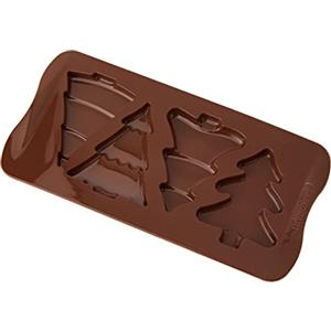silikomart 22.146.77.0065 Stampo in Silicone per cioccolatini e Biscotti Choco Pine, Marrone