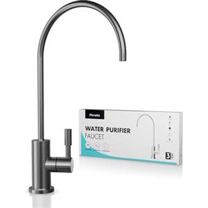 Poveta Rubinetto per Acqua Potabile, Rubinetto Lavello Cucina, Miscelatore Cucina in Acciaio Inossidabile per Osmosi Inversa o Sistema di Filtraggio dell'acqua, Senza Piombo, Antracite