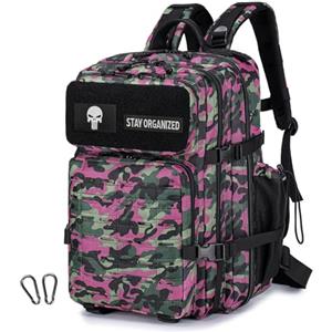 SPAHER 45L Zaino Militare Tattico Molle Assalto Viaggio per Donna Uomo Zaino da Trekking 800D Oxford per Escursionismo Alpinismo Sport Campeggio Survival