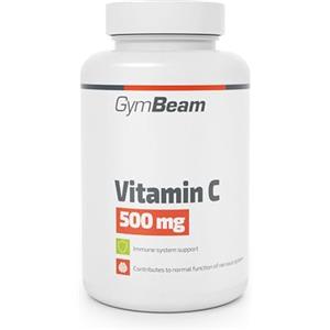 GymBeam Vitamina C Pura 500mg, in Pratiche Capsule, Supporta il Sistema Immunitario e Nervoso, Riduce Stanchezza e Fatica, Promuove la Produzione di Collagene, la Salute di Ossa e Cartilagini