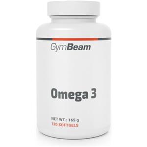 GymBeam Omega 3 Olio di Pesce in Comode Capsule, Integratore Salutare di Acidi Grassi Insaturi con Alto Contenuto di EPA e DHA, Contribuisce alla Funzione Cardiaca e Cerebrale, Vitamina E (120 cps)