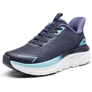 ALLSWIFIT Scarpe da Passeggio da Donna Slip On Running Comode Tennis Traspiranti Antiscivolo Atletiche Palestra Allenamento Training Moda Sneakers,Size 38,Bianco,SARR034W