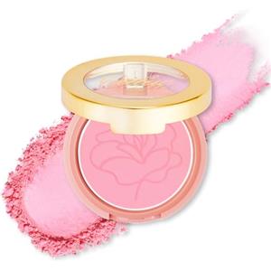 Oulac Blush Satinato, Pink Blush Polvere Idratante e Nutriente, Blusher Viso Make-up, Lunga durata Resistente ad Acqua Sudore, Vegan & Cruelty-Free, ST07 Pink Poppy