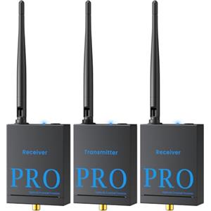 1Mii (1 TX + 2 RX) Trasmettitore e Ricevitore Audio Wireless