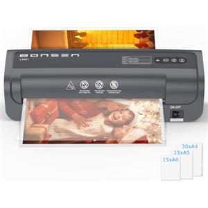 BONSEN Plastificatrice A4, pronta in 3 min, anti-inceppamento