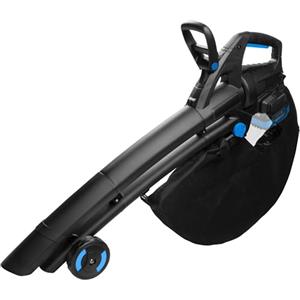 HÖGERT TECHNIK Soffiatore/aspiratore a batteria 2x18 V, soffiatore da giardino brushless con funzione di aspirazione, velocità variabile, sacco di raccolta da 45 l, senza batteria inclusa