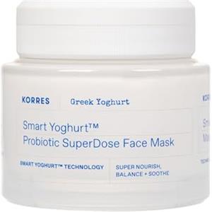 KORRES Smart Yoghurt™ Maschera Viso Probiotica - Con 6% Yogurt Greco, Calma e Idrata, Riequilibra il Microbioma, Nutre Pelle Secca e Sensibile, Formula Senza Profumo, 100ml