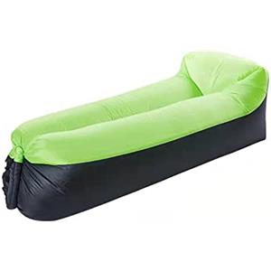 Surwin Divano Aria Gonfiabile Impermeabile Lazy Bag Lettino Gonfiabile Sedia ad Aria con Pacchetto Portatile per Interni Esterni Viaggi Feste Spiaggia Piscina Campeggio (230x70cm,Verde)