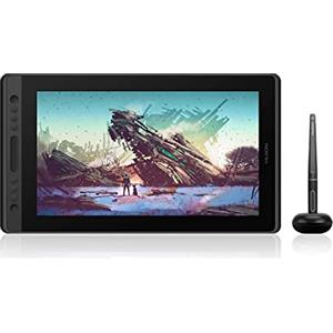 HUION KAMVAS Pro 16 Tavoletta Grafica con Display IPS da 15,6 Pollici con Monitor Grafico Completo in Laminato, 6 Tasti di Scelta Rapida Personalizzabili e 1 Touch Bar e Stilo Senza Batteria