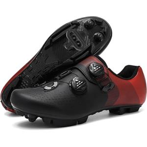 PENXZT Scarpe Ciclismo MTB Uomo Donna, Scarpe Mountain Bike Spinning Compatibili con Pedali SPD 2 Bulloni con Tacchette Scarpa da Equitazione