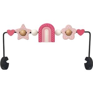 Kinhzrude Baby Bouncer Toy Bar, Bouncer Toy Bar, facile da fissare e rimuovere, materiali adatti ai bambini, ideale per bambini, in bianco e nero (arcobaleno)
