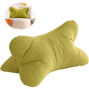 DBAATTZ Cuscino per Ossa da Lettura, Cuscino da Lettura, Cuscino Cervicale Ergonomico per Rilassarsi, Cuscino Letto Lettura Rivestimento e Peloso, Supporto Flessibile per Libri, per Soggiorno(Verde)