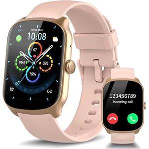 STECEi Smartwatch Uomo Donna, Schermo Curvo HD da 1,95'' Orologio Smartwatch con Effettua/Risposta Chiamate, 112 Sportive Smart Watch con Contapassi/Sonno/Cardiofrequenzimetro, Impermeabile IP68, Rosa