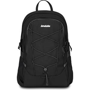 Invicta Zaino Lavoro Act Plus, Nero, Doppio Scomparto Con Tasca PC 14", Tasca Borraccia e Fondo Rinforzato, Zaino Capiente e Versatile da 29 L Per Ufficio e Università, Per Uomo e Donna