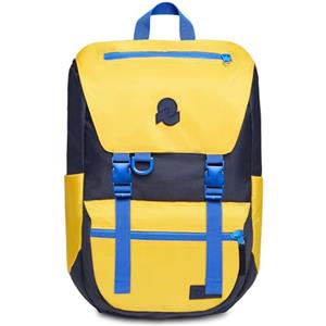 Invicta Zaino Ufficio Jolly X, Giallo Blu, Icon, Zaino con Tasca Porta PC Portatile 15.6'', Tasca Porta Borraccia, Zaino Viaggio, Lavoro, 27 L, per Uomo Donna