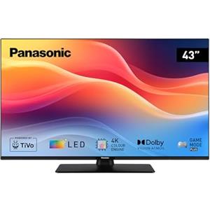 Panasonic TB-43W61AEZ, Serie W61 43 pollici, Smart TV LED 4K Ultra HD, 2025, TiVo, Dolby Vision e Atmos, Game Mode Plus, Controllo Vocale Alexa e Google, Nero