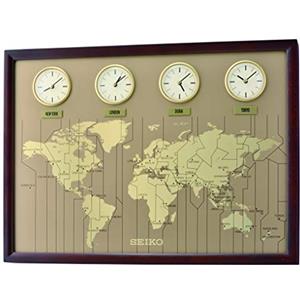 Seiko Orologio da Parete in Legno, Marrone, 44,3 x 60 x 5,5 cm