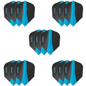 Harrows Alette per Freccette Retina, 5 Set di Alette per Freccette (15 Alette totali), 100 Micron, Extra Resistenti, realizzate nel Regno Unito, Accessori Professionali per Freccette, Colore Blu