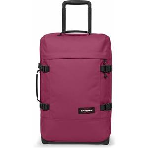 EASTPAK Tranverz S Trolley Cabina 42L (51 x 32,5 x 24 cm), valigia bagaglio a mano con ruote, resistente e leggera, doppio scomparto, manico telescopico e TSA lock - WINE BURGUNDY