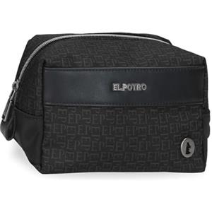 El Potro Luna Beauty case nero 17,5 x 10,5 x 9,5 cm Poliestere con dettagli in pelle sintetica by Joumma Bags
