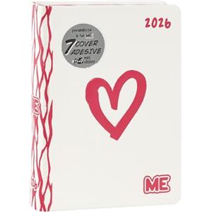 Franco Cosimo Panini ME - Agenda Giornaliera 16 Mesi Medium 2025-2026, Agenda Classic Edition, con Copertina Morbida con Grafica in Rilievo e 512 Pagine, Ideale per Scuola Media, Superiore, 12x16,5 cm, Bianca