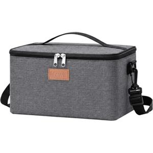 Lifewit Borsa Termica Porta Pranzo per Porta Pranzo, Borse Frigo Pranzo Ufficio, Lunch Bag per Cucina, Lavoro, Mare, Spiaggia, Barbecue, Viaggio, Picnic, Grigio, 6.4L