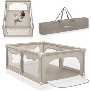 LIONELO Willow Box Gioco per Bambini 127x187cm da 0 a 48 Mesi Pareti in Ret