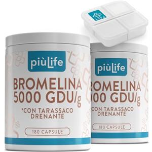 +LIFE Bromelina 5000 GDU/g 1200 mg PiùLife - 360 Capsule
