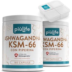 +LIFE Ashwagandha KSM-66 600 mg PiùLife - 360 Capsule
