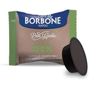 Caffè Borbone Don Carlo, Miscela Decaffeinata - 100 Capsule - Compatibili con le Macchine ad uso domestico Lavazza* A Modo Mio*