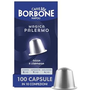 Caffè Borbone Miscela Magica Palermo - 100 Capsule ALLUMINIO (10 confezioni da 10) - Compatibili con le Macchine ad uso domestico Nespresso®*