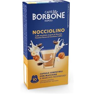 Caffè Borbone Nocciolino - Cappuccino al gusto di Nocciola - 60 capsule (6 confezioni da 10) - Compatibili con le Macchine ad uso domestico Nespresso*