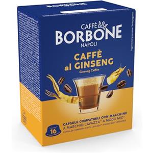 Caffè Borbone Ginseng, Caffè al Ginseng - 96 capsule (6 confezioni da 16) - Compatibili con le Macchine ad uso domestico Lavazza* A Modo Mio*