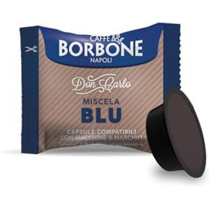 Caffè Borbone Don Carlo, Miscela Blu - 100 Capsule - Compatibili con le Macchine ad uso domestico Lavazza* A Modo Mio*