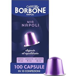 Caffè Borbone Miscela Mia Napoli - 100 Capsule ALLUMINIO (10 confezioni da 10) - Compatibili con le Macchine ad uso domestico Nespresso®*