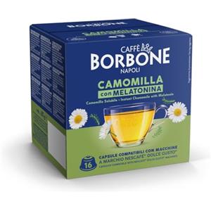 Caffè Borbone Camomilla con Melatonina - 64 capsule (4 confezioni da 16) - Compatibili con le Macchine Nescafè* Dolce Gusto*