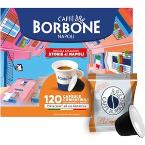 Caffè Borbone Respresso, Miscela Exclusive - 120 Capsule - Compatibili con le Macchine ad uso domestico Nespresso*
