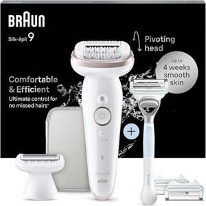Braun Silk-Épil 9 Epilatore Elettrico Donna, Accessori, 9-130 Bianco