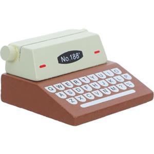 FUNNETOYU Miniatura Macchina da Scrivere in Legno, Decorazione Vintage | 1 Pezzo, Colore Caffè, Accessorio in Stile Retro per Camera e Salotto, Ornamento per Casa delle Bambole