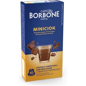 Caffè Borbone Miniciock - Bevanda al gusto di Cioccolato - 60 capsule (6 confezioni da 10) - Compatibili con le Macchine ad uso domestico Nespresso*