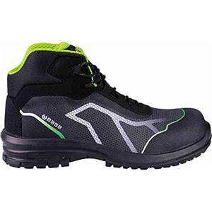 Base Protection Oren Top Scarponcino Antinfortunistico, da Donna e Uomo, Nero/Verde, Taglie 45