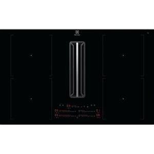Electrolux KCD84453CK - Piano cottura ad induzione con cappa, Nero, 83x50 cm