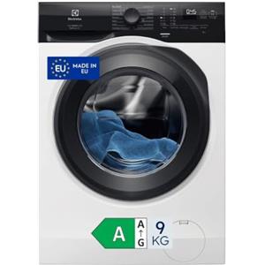 Electrolux EW6FZ215 Lavatrice SensiCare 600, 9 kg, Classe A, Tecnologia SensiCare, Programma Vapore, Motore Inverter, Eco 40-60, Display LED, Bianco