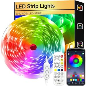 FUPT Striscia LED 5M，Striscia LED TV Retroilluminazione，Led Striscia Comandabile Tramite app E telecomando,Strisce Led Sincronizzazione Musicale,per Decorazioni Casa, Bar, Festa