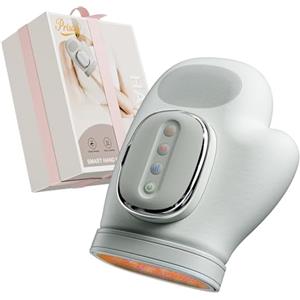 Prisag Massaggiatore Elettrico per Mani Prisag, 3 Modalità e 5 Livelli di Intensità, Funzioni di Riscaldamento e Compressione ad Aria, Adatto per Alleviare l'affaticamento Delle Mani, Regalo Donne
