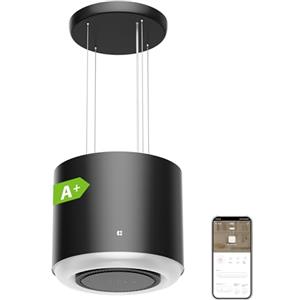 Ciarra CBCB4838 A+ Cappa a isola a sospensione 48cm 565m³/h con Wi-Fi Nero